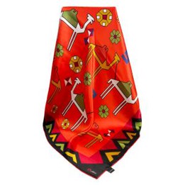 100% Silk Satin Scarf With Logo