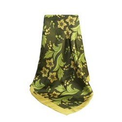 100% Silk Square Scarf With Logo