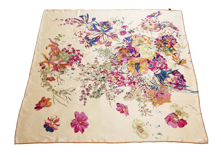 High Quality True Silk Scarves Crepe De Chine Square Scarf