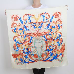 Logo High Quality 100% Silk Scarf Printed Painting Bandana