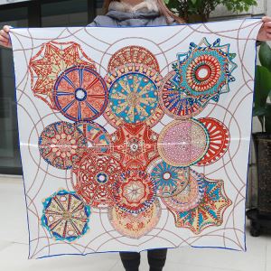 Silk Twill Scarves Personalized Digital Print Silk Scarf