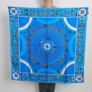 Hand Rolling Silk Twill Square Scarf Digital Printed Bandana