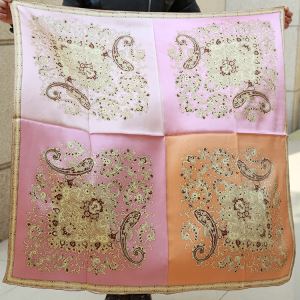 High Quality Silk Scarf Made Digital Printed 90*90cm Bandana