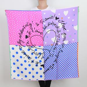 Logo Free Sample Scarves Dot Love Heart Fashion Scarf