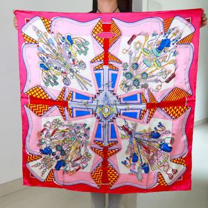 Factory Direct Cheaper Price Digital Print Silk Square Scarf with Best Quality