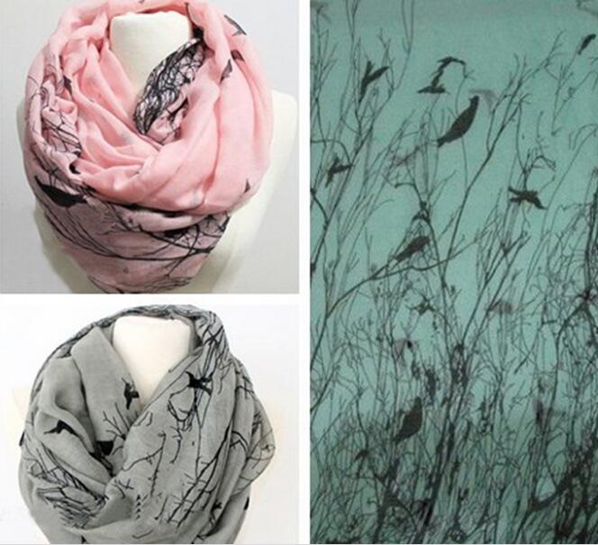 Digital Printing Polyester Cotton Voile Infinity Scarf