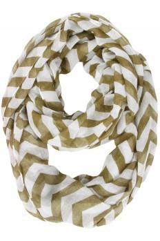 Cheap Polyester Printing Promotion Loop Chevron Infinity Scarf