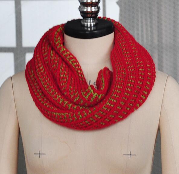 Design Knitted Faux Cashmere Wool Acrylic Infinity Scarf