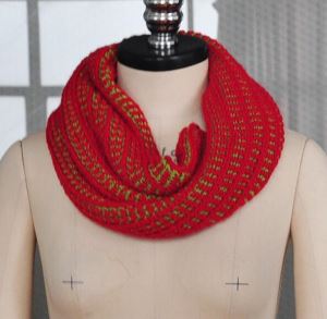 Design Knitted Faux Cashmere Wool Acrylic Infinity Scarf