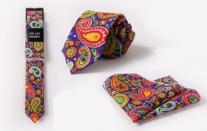 Pocket Square Slim Skinny Mens Silk Tie