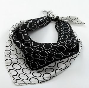 Screen Printing Silk Satin Square Men Bandana Scarf