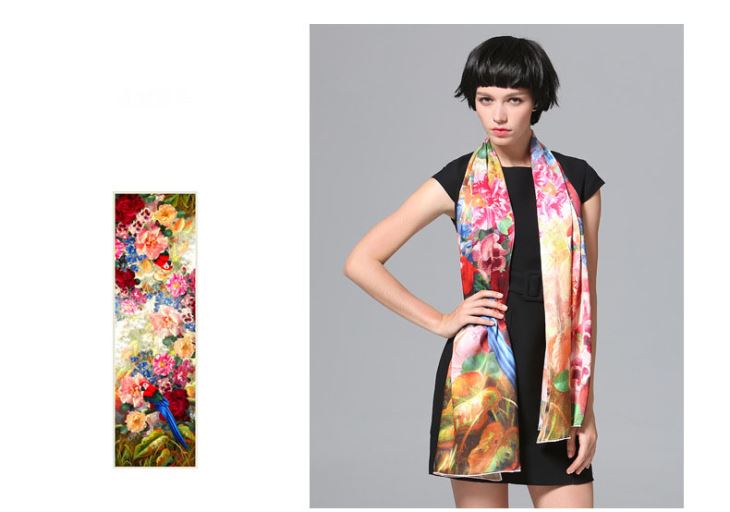 Made Hand Painted Silk Scarves