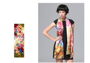 Made Hand Painted Silk Scarves