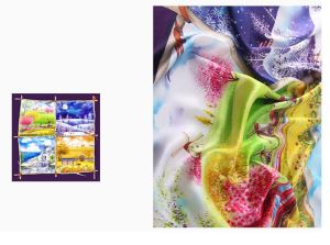 Printed 100% Pure Silk Satin Scarves