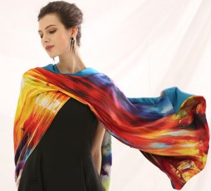 Digital Printed Photographic Images On Scarves