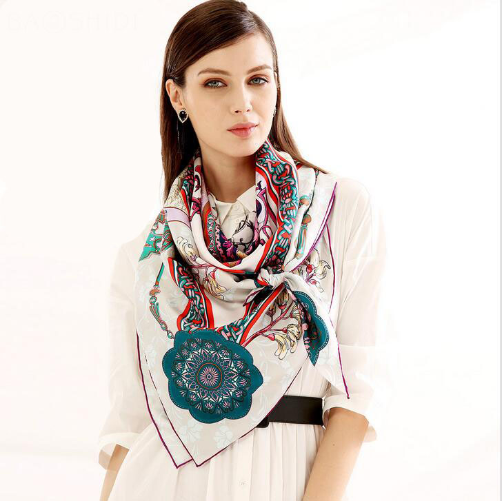 Quality Silk Twill Scarves Supplier Hand Hem Rolling