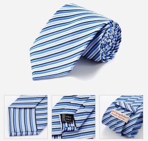 Discount Designer Nave Blue Striped Ties