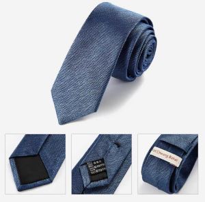 Designed Solid Color Skinny Men's Ties