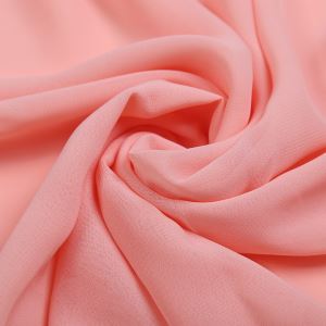Printed Solid Color Poly Chiffon Fabric