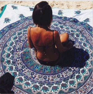 Printed Round Chiffon Beach Scarves