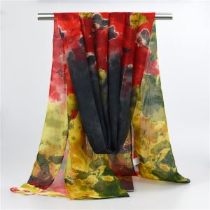 Design Logo Printed Chiffon Scarves