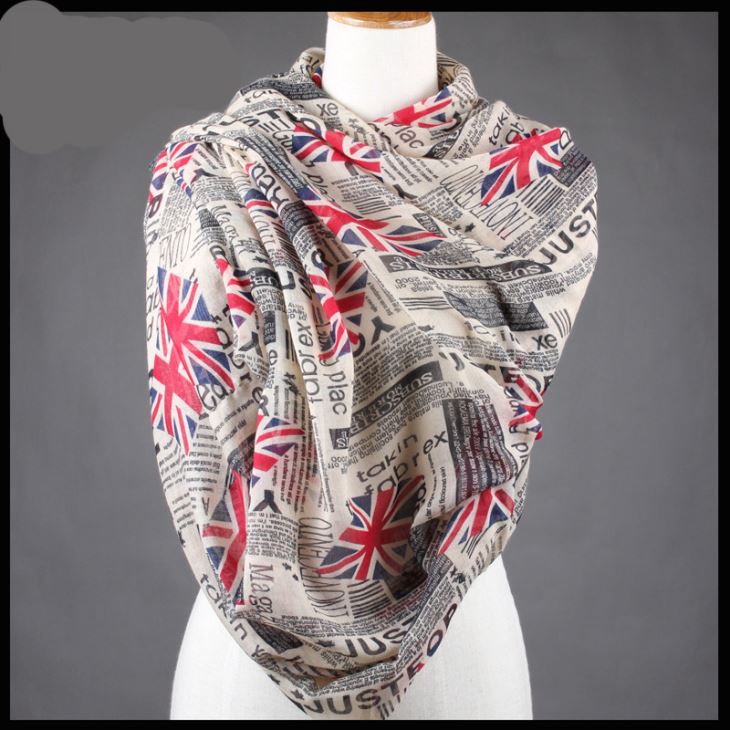 Logo Printed Polyester Voile Scarves Flags