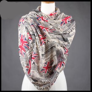 Logo Printed Polyester Voile Scarves Flags