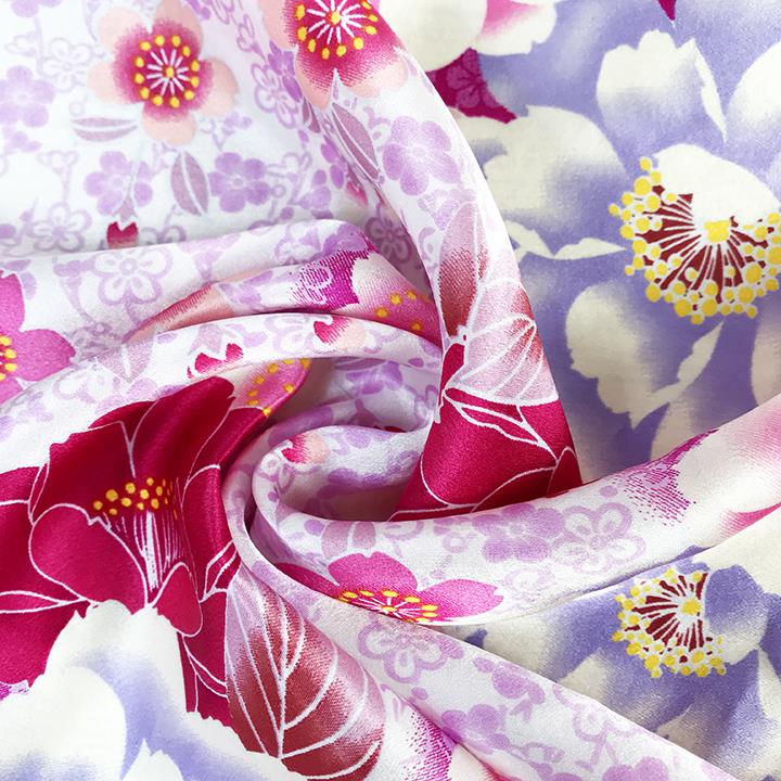 Digital Printed Custom Artwork Silk Scarves 90 x90 Square Satin Bandana (5)