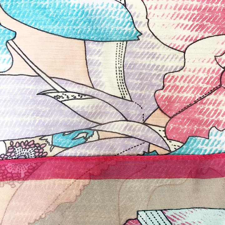 Custom Light Weight Long Silk Chiffon Shawl Accessory Scarves (3)