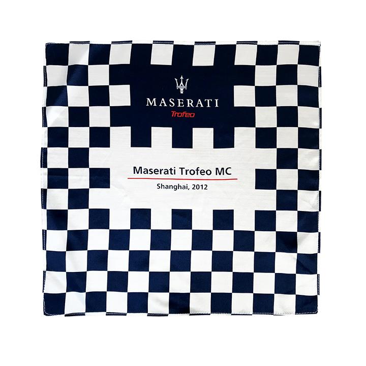 Company Design Scarf Hand Hemming  Silk Satin Square Scarf  (4)