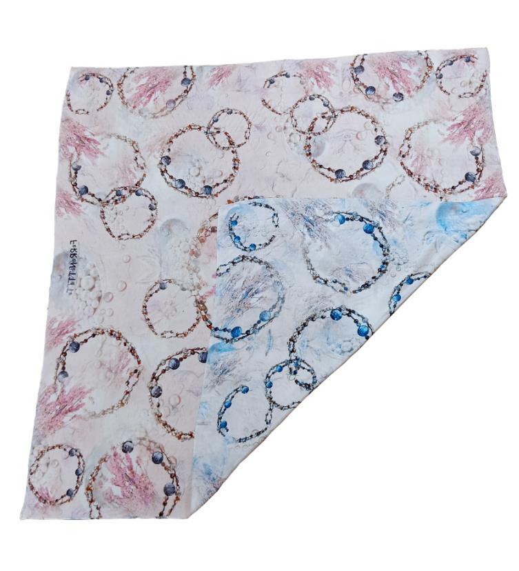 double side printed silk scarf