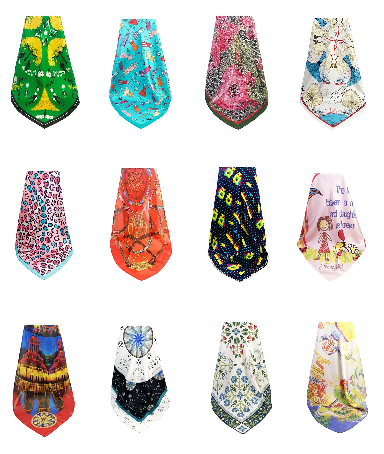 100% silk scarf