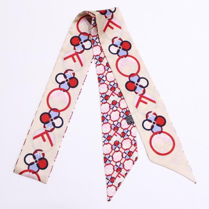 Custom Silk Twillies Thin Skinny Hair Tie Head Wrap for Women (1)
