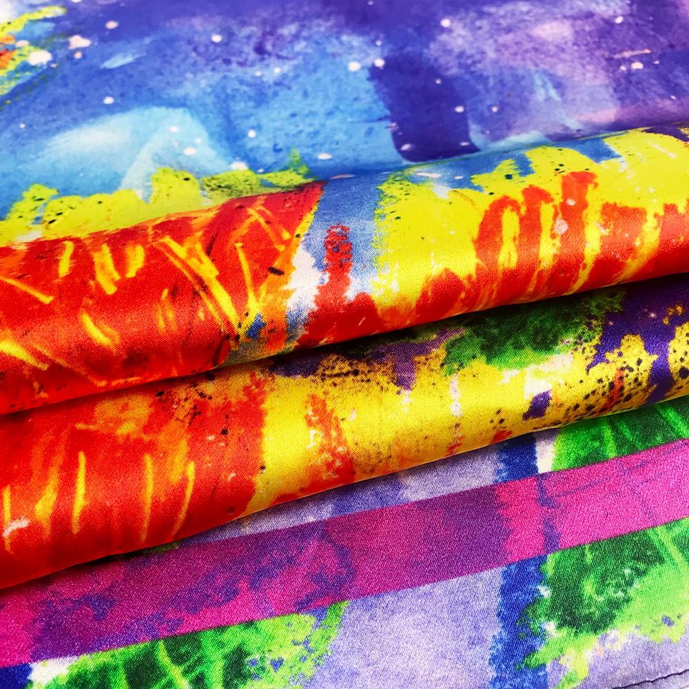 Floral Printed 100% Silk Satin Head Scarf (4)
