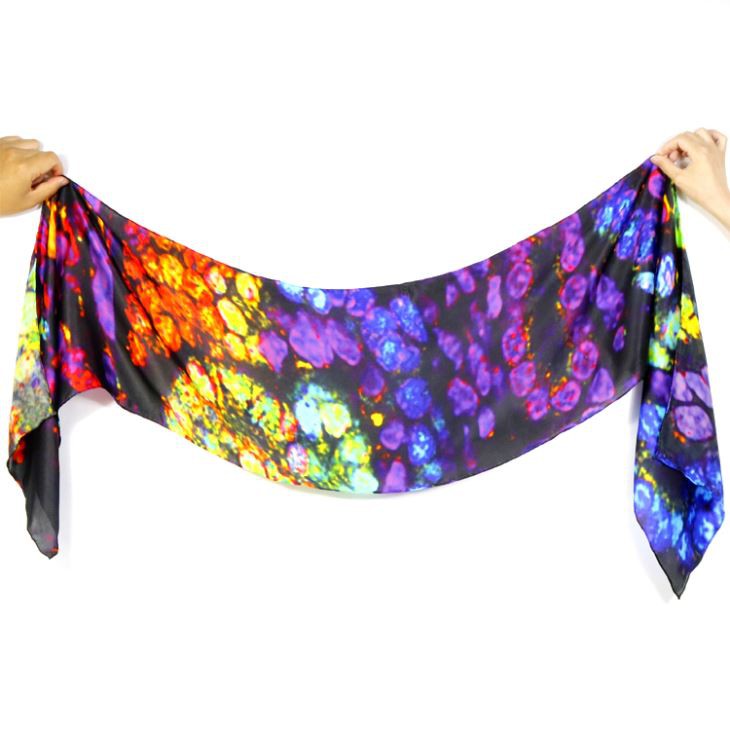 100%Silk Satin Head Scarf For Women With Logo