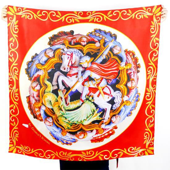 Create Artistic Colorful Silk Twill Hijab Scarf With Logo