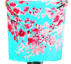 Art Gallery Custom Made Digital Print Silk Satin Scarves