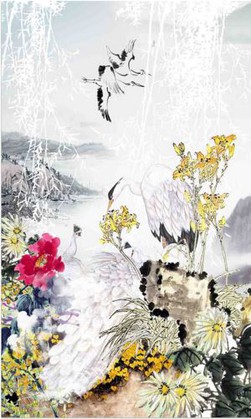 Art Gallery Made Digital Printed Silk Satin Wash Painting Design Scarves