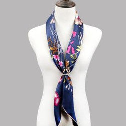 Bank Unifrom Scarf Hand Screen Printing Square Scarves