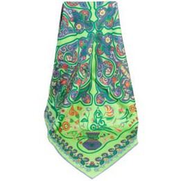 Printed Silk Square Scarf