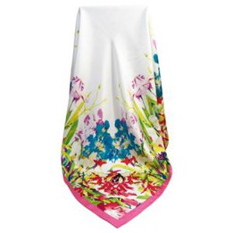 Silk Twill Hijab With Hand Hem