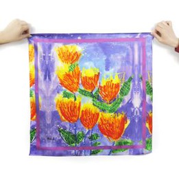 Canada Government Digital Print Silk Satin Scarces With Gift Box