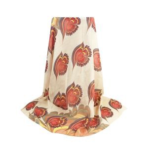 Coloful Digital Printing Artist Design Silk Chiffon Hijab Scarf