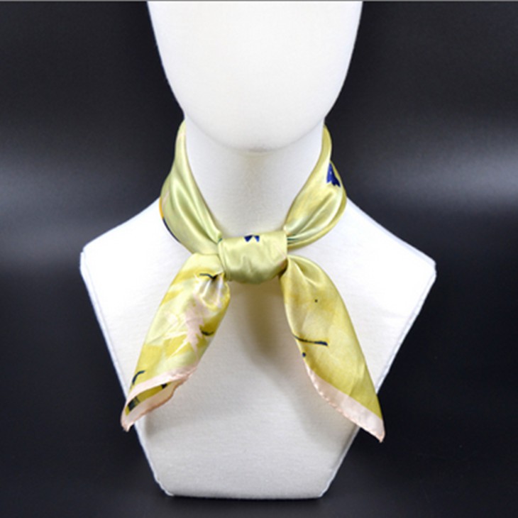 Company Unifom Silk Scarf Screen Printing Silk Satin Scarves