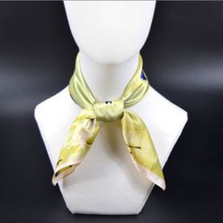Company Unifom Silk Scarf Screen Printing Silk Satin Scarves
