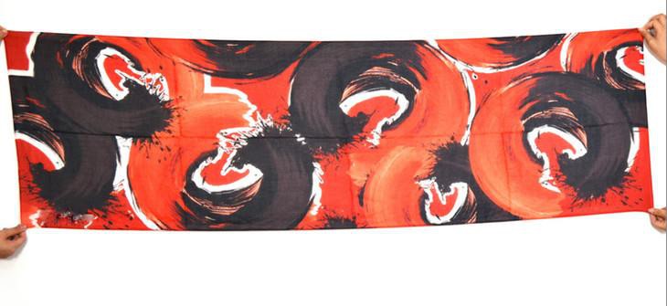 Digital Printed Cashmere Modal Scarves For Japan Client Mixed Color Design