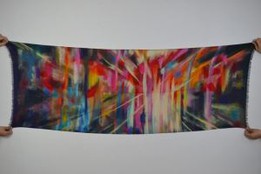 UK Museum Digital Printed Pure Wool Long Scarves