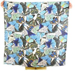 Digital Printed Habotai Silk Scarves For Italian Client Colorful Butterflies Painting Design Scarves