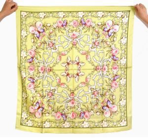 Custom Digital Printing Coloful Silk Twill Scarves For Malaysia Client