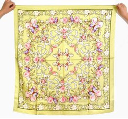 Custom Digital Printing Coloful Silk Twill Scarves For Malaysia Client